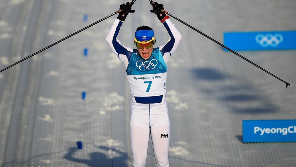 Krista Pärmäkoski oli yksi kisojen hiihtotähdistä.