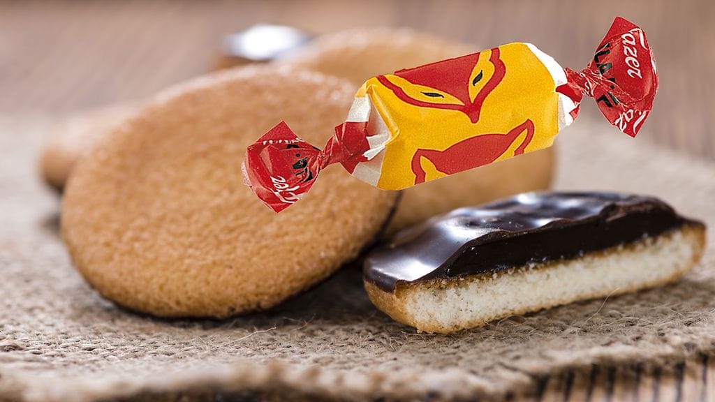 Jaffa-keksien uutuus saa makunsa klassikkokarkista.,