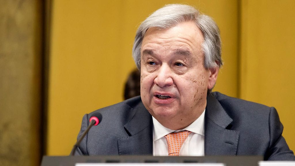 YK:n turvallisuusneuvoston puheenjohtaja Antonio Guterres.
