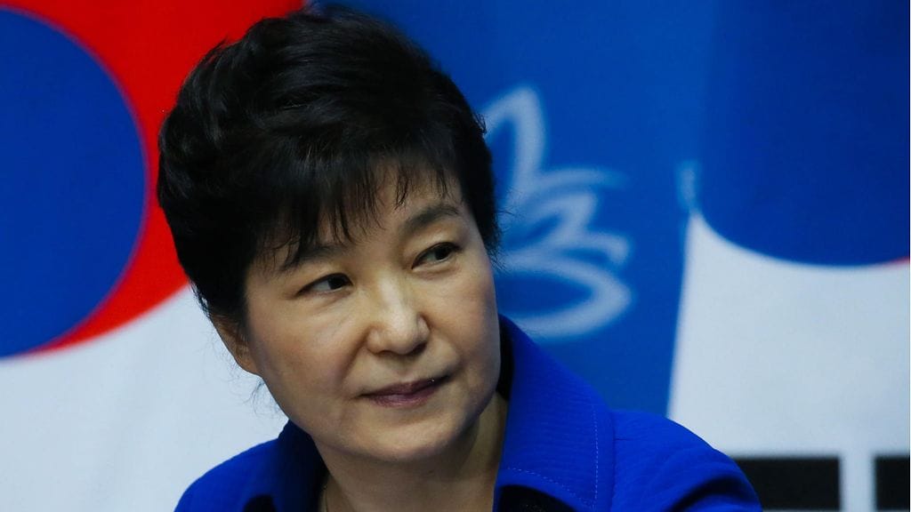 Park Geun-Hye presidenttinä ollessaan vuonna 2016.
