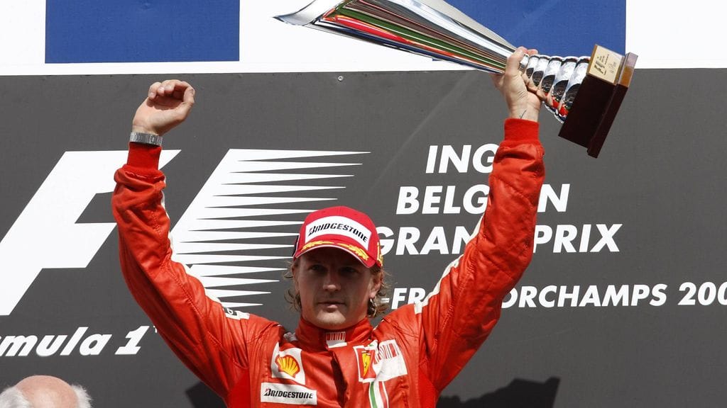 Kimi Räikkösen viimeisin voitto Ferrarilla tuli kaudella 2009 Belgiassa.