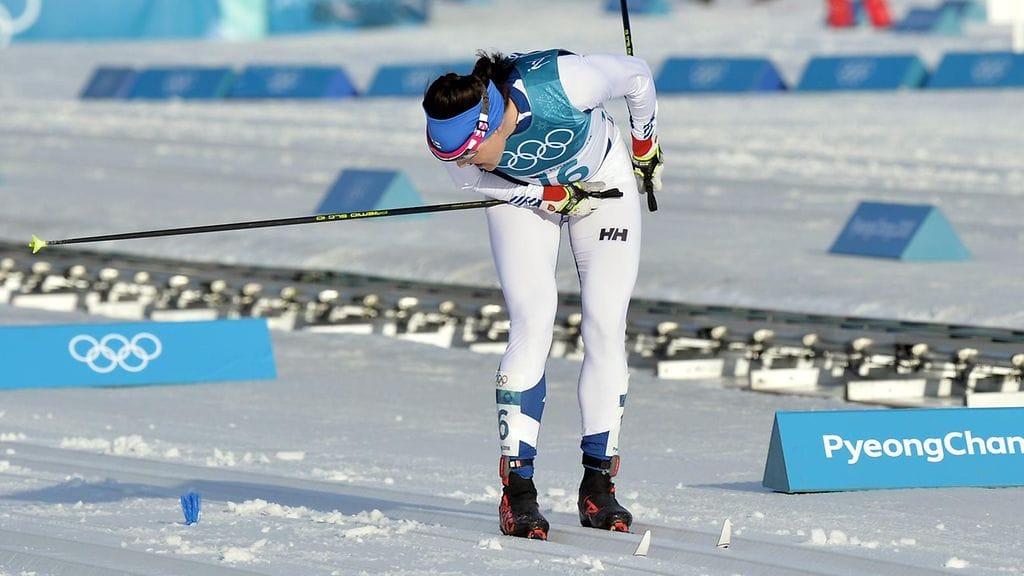 Aino-Kaisa Saarinen hyvästeli arvokisaladut Pyeongchangissa.