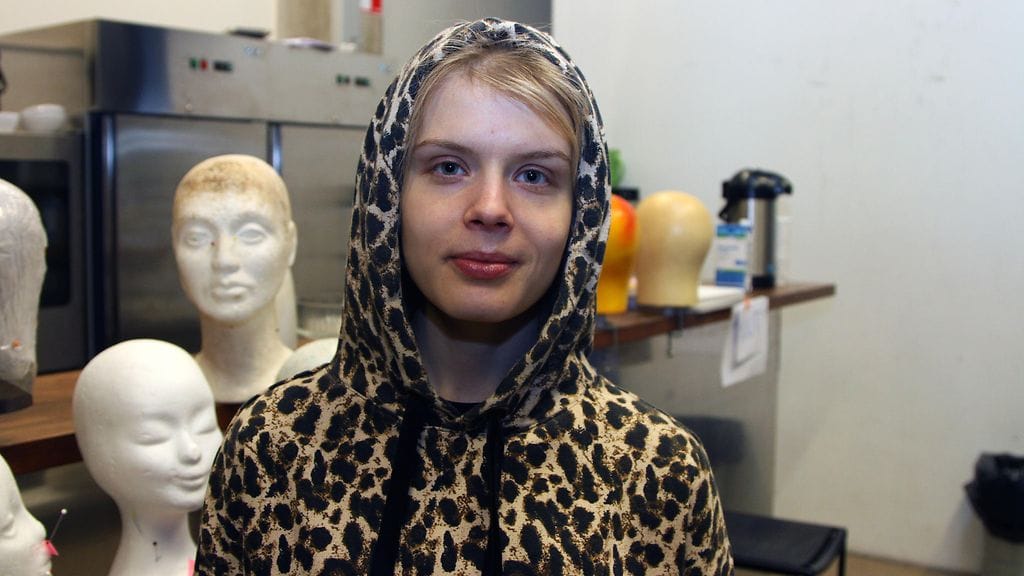 Alina Tomnikov Putous-studiolla 1. maaliskuuta 2018.