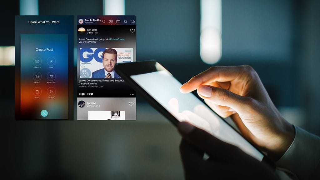 Sovelluksella voi jakaa kuvien lisäksi esimerkiksi linkkejä.