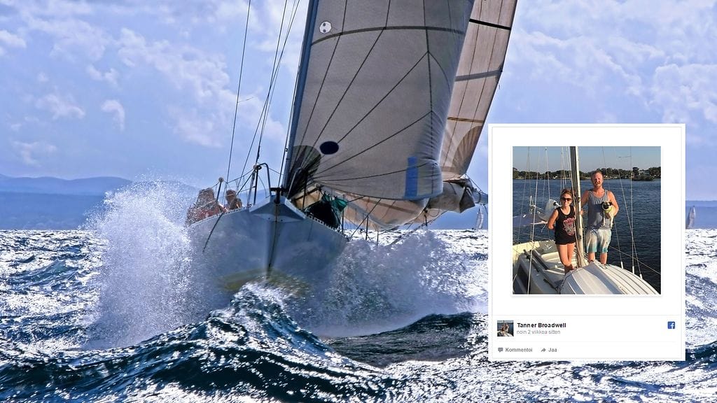 Pariskunnan ensimmäinen purjehdusreissu päättyi epäonnekkaasti, kun vene upposi kahden päivän päästä.