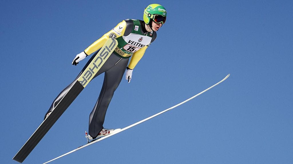 Ilkka Herola mäkiosuudella.