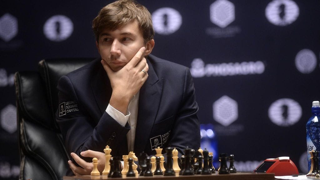 Sergei Karjakin puhuu dopingista.