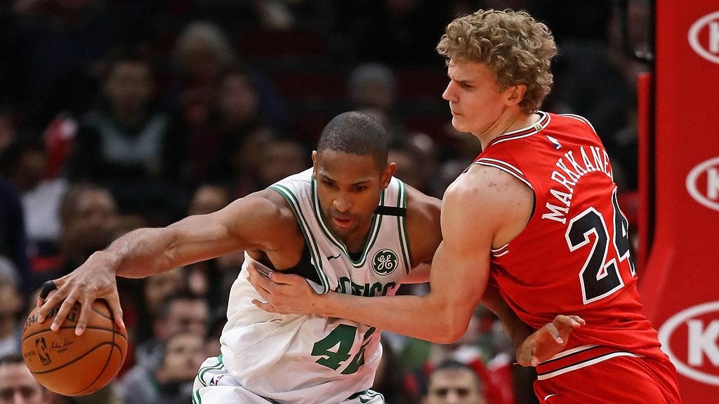 Lauri Markkanen ei mahtanut Bostonille mitään.