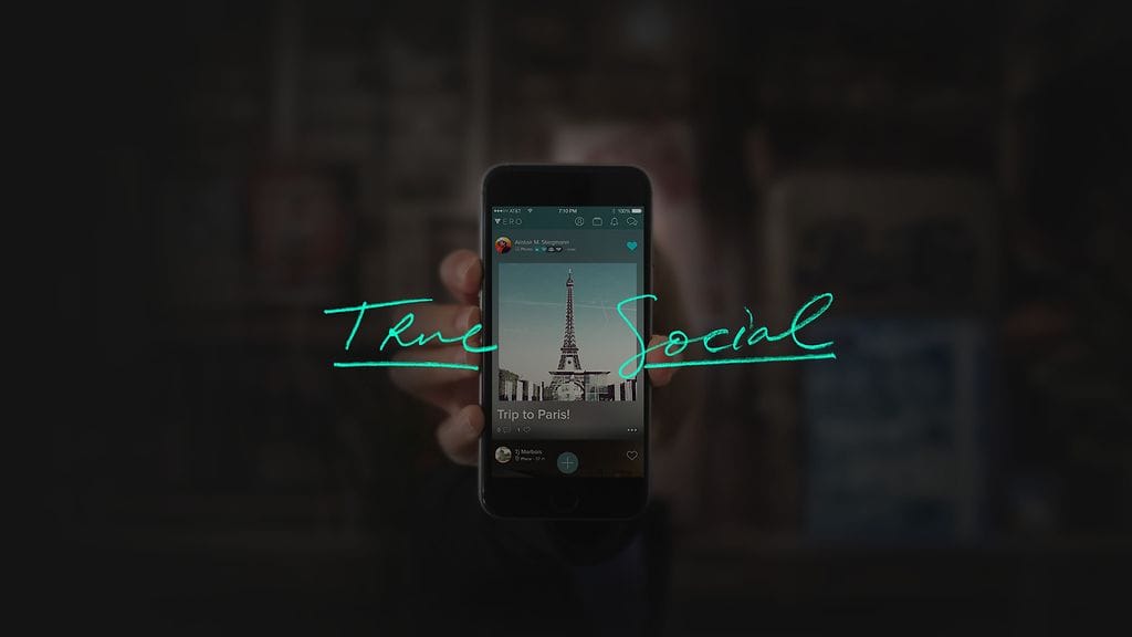 Vero mainostaa itseään "aidosti sosiaalisena".