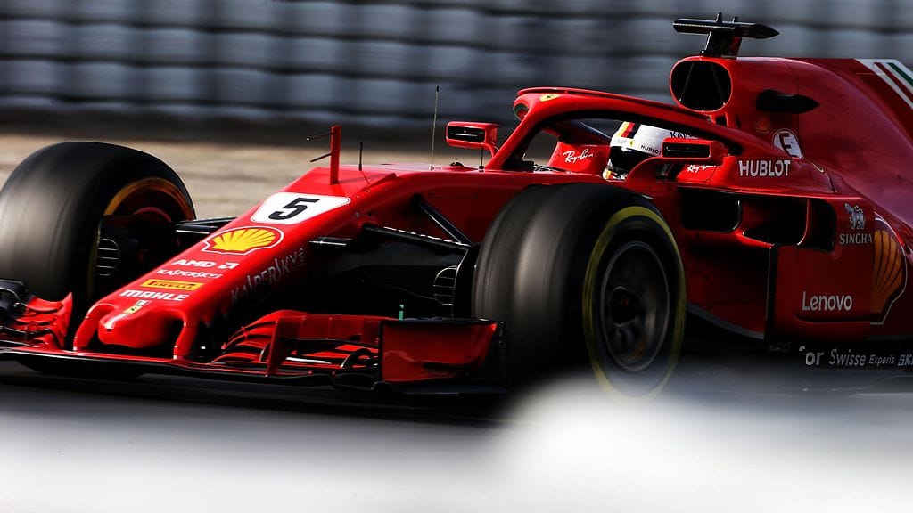 Sebastian Vettel kaasutteli Ferrarilla Barcelonan epäviralliseksi rataennätykseksi 1.17,182.