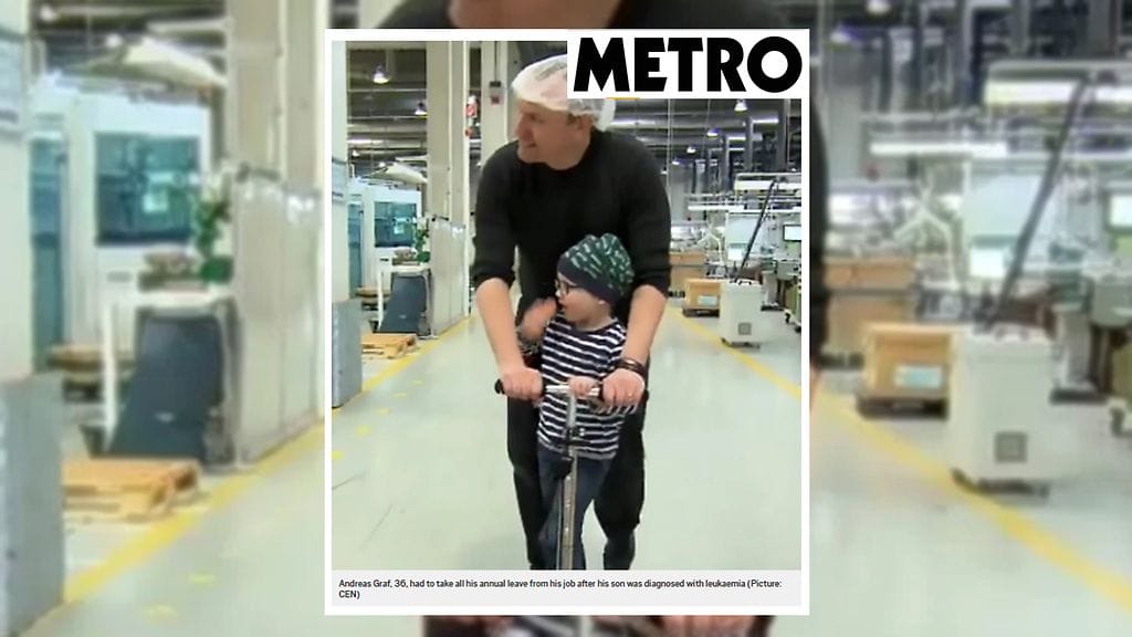 Andreas Graf voi nyt jäädä huoletta palkalliselle vuosilomalle huolehtimaan leukemiaa sairastavasta pojastaan.