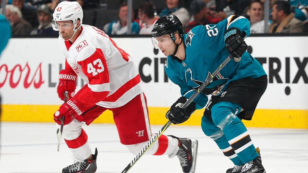 Joonas Donskoi onnistui Detroitia vastaan.