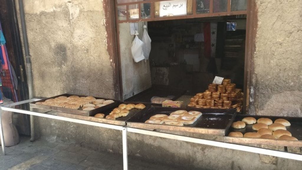 Leipomo Damaskoksen vanhassa kaupungissa.