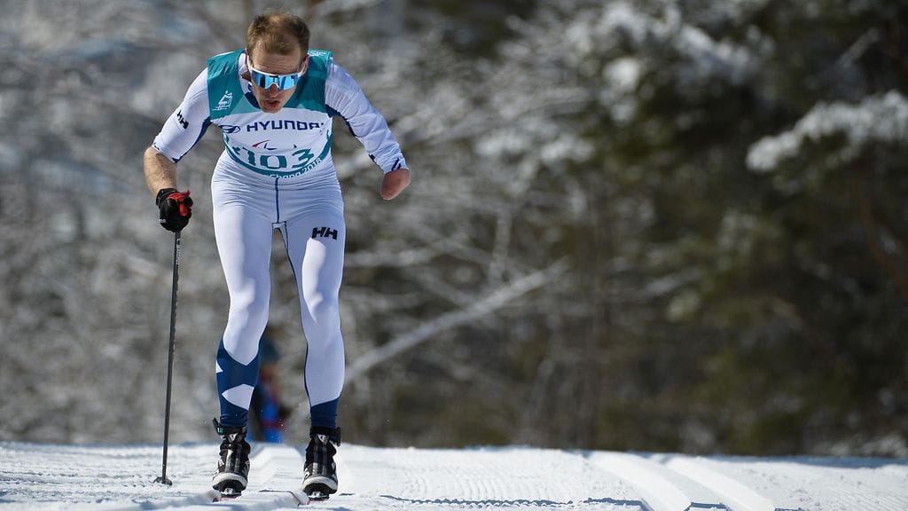 Ilkka Tuomisto Pyeongchangin paralympialaisissa.