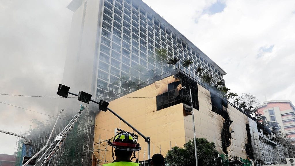 Hotelli syttyi tuleen maan pääkaupungissa Manilassa.