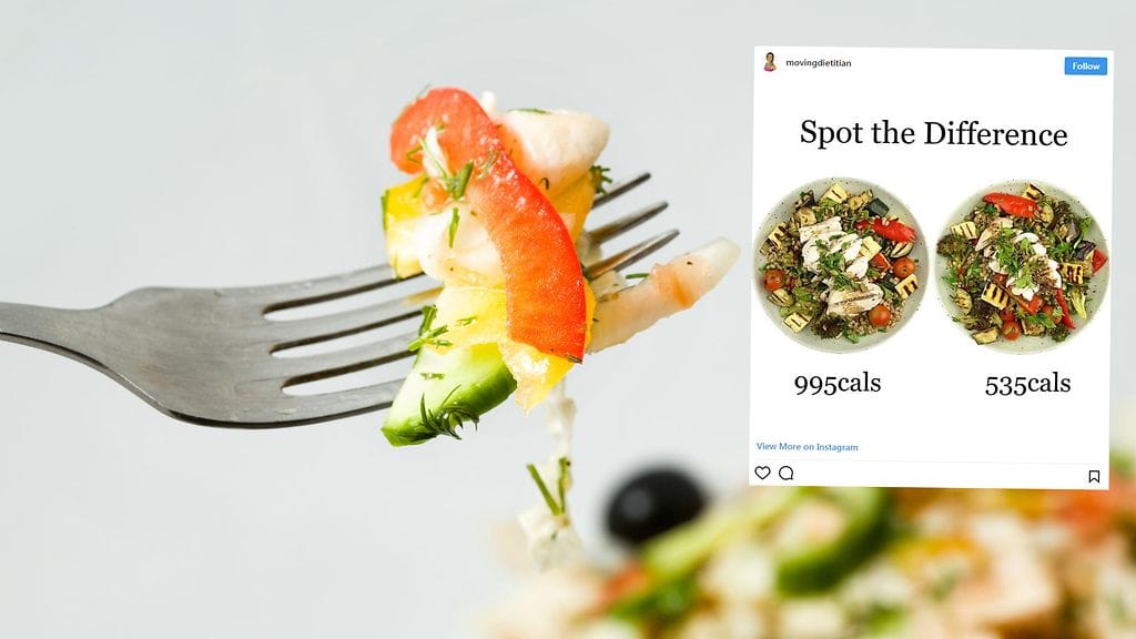 Päältäpäin samanlaiset salaatit voivat erota kalorimääriltään huomattavasti toisistaan.