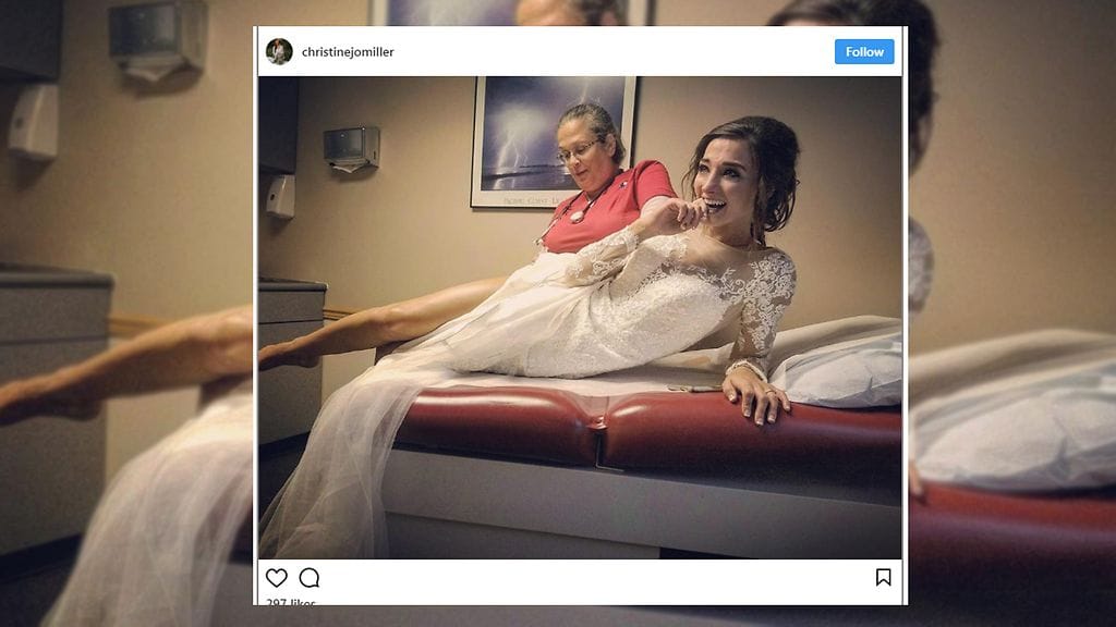 Christinen allergista reaktiota hoidettiin sairaalassa piikillä ja silmätipoilla. Pahimmillaan hän ei saanut ennen sairaalaan menoa silmiään auki.