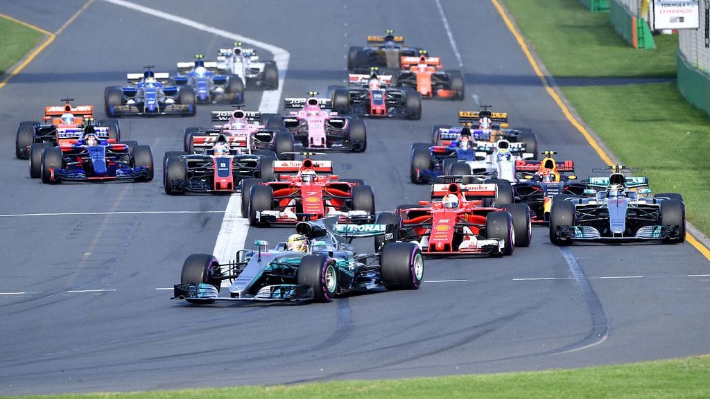 Australian GP:n lähtö viime kaudelta.
