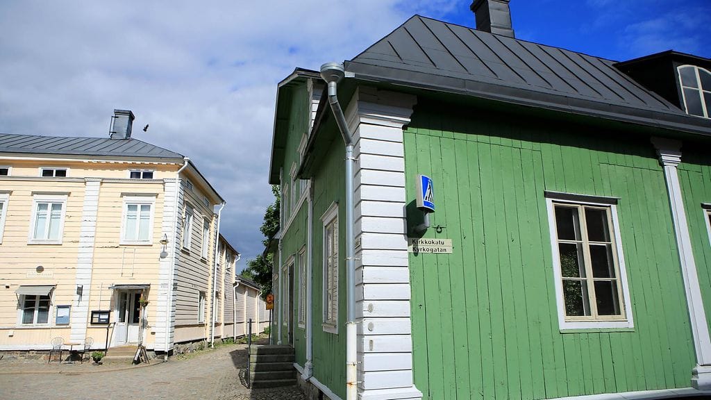 Porvoon vanhaa keskustaa. Kuvituskuva.