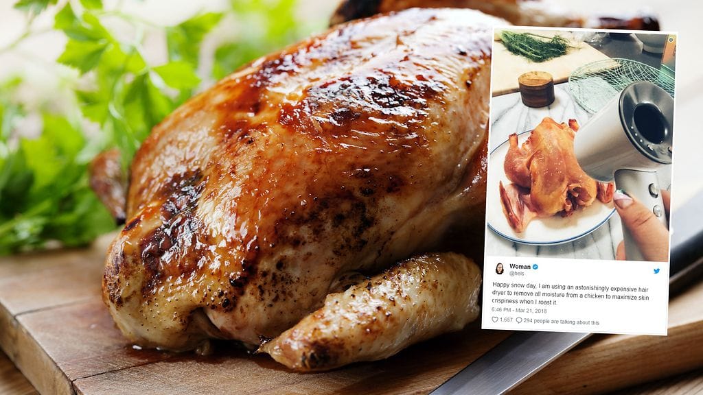 Hiustenkuivaaja saattaa tehdä kanaruoastasi entistäkin paremman.