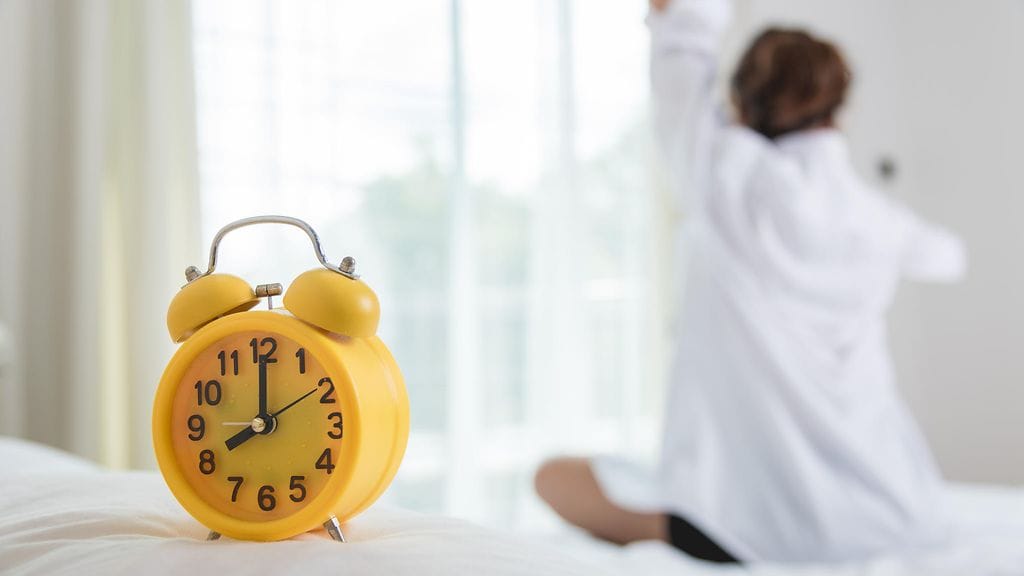 nainen herää virkeänä