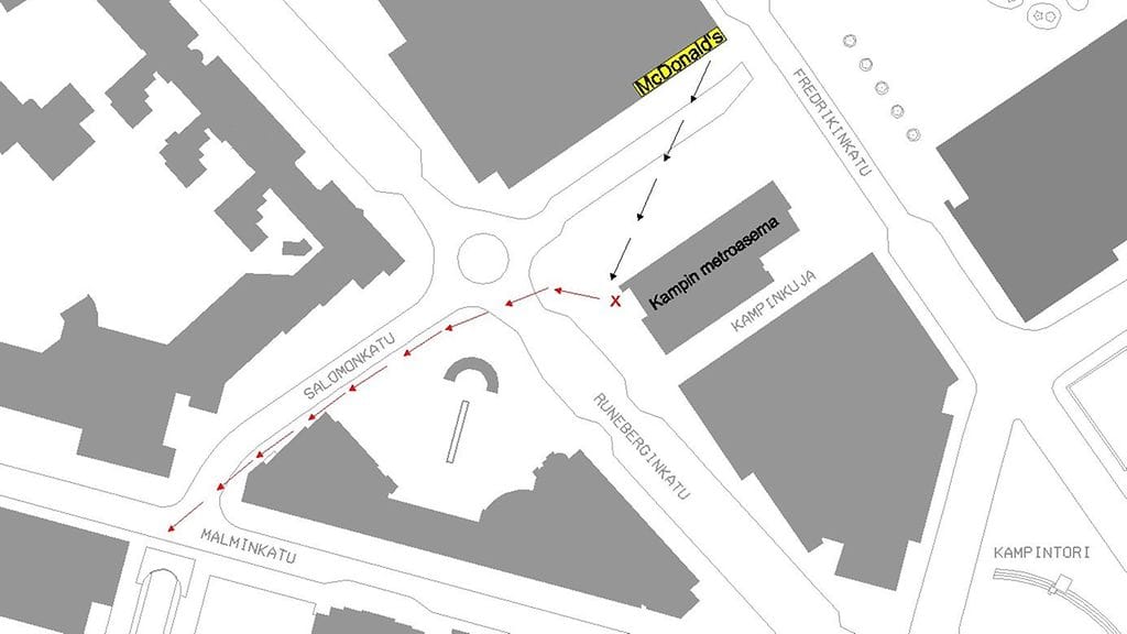 poliisin kartta kamppi pahoinpitely