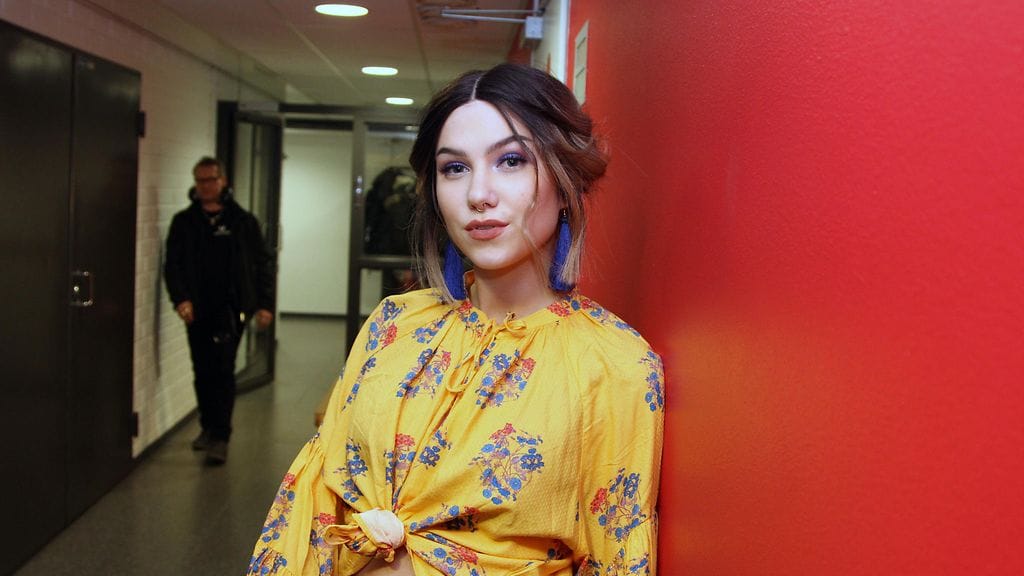 Evelina EVS-studiolla 5. huhtikuuta 2018.