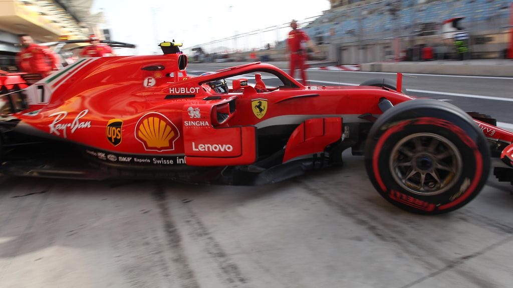 Kimi Räikkönen Bahrainin GP:n harjoituksissa.
