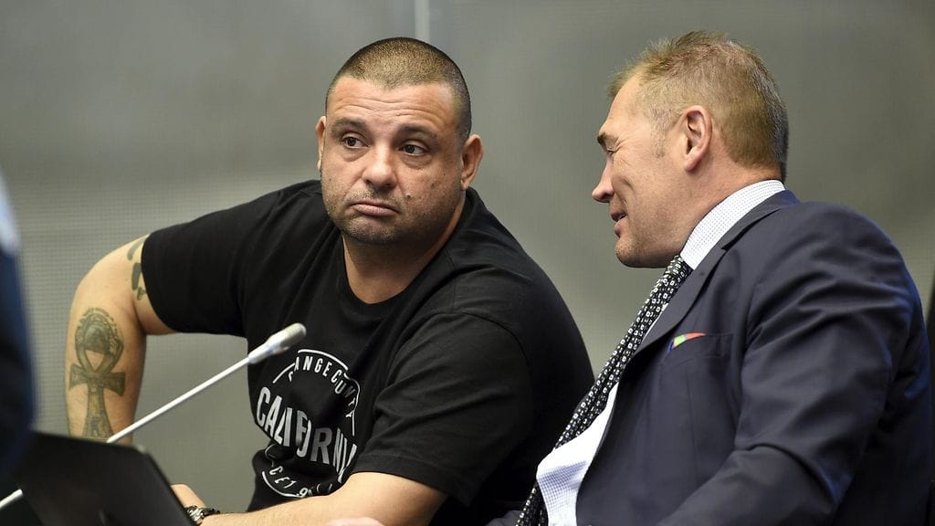 Lehtikuva Hassan Zubier Ari Huhtamäki oikeudessa Turussa 9.4.2018