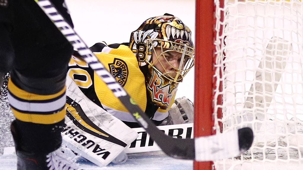 Tuukka Rask torjui Bostonille ensimmäisen voiton kevään 2018 pudotuspeleissä.