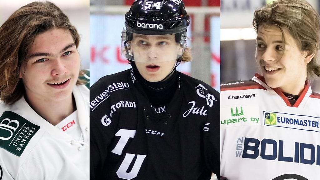 Niklas Nordgren, Kaapo Kakko ja Jesperi Kotkaniemi pelaavat U18-kisoissa.