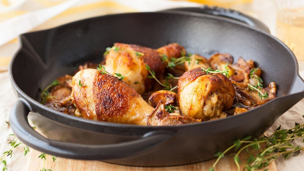 paistettu kana broileri