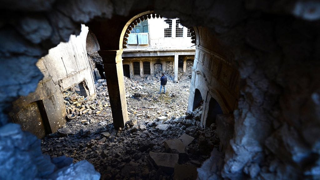 Kuva vuodelta 2017 Mosulista, joka oli tuohon asti Isisin hallussa.