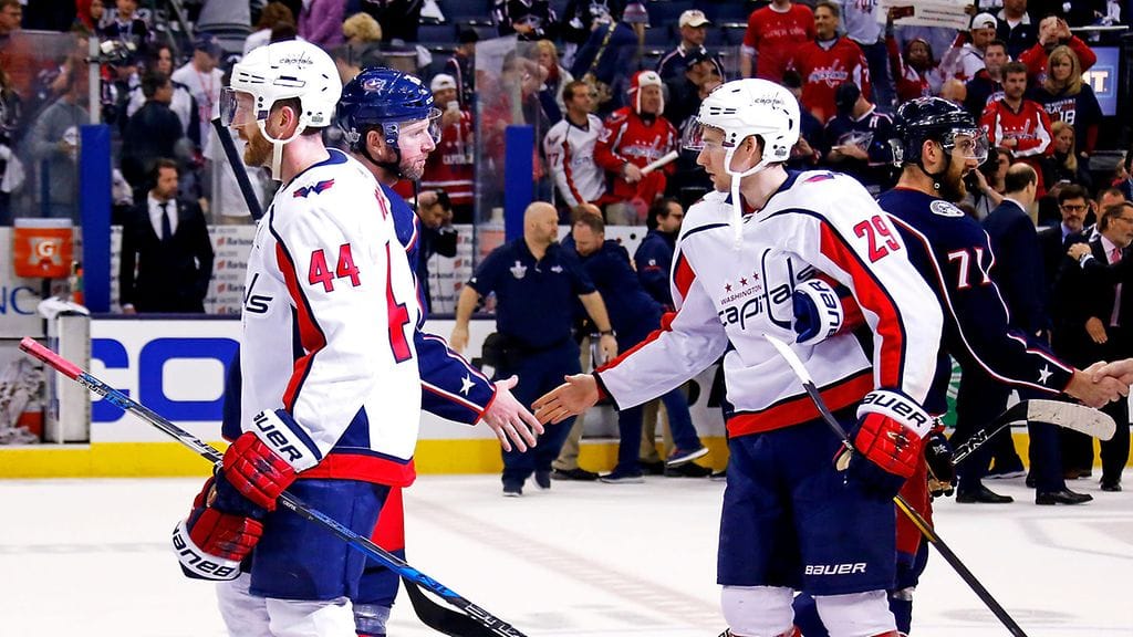 Washington Capitals tiputti Columbus Blue Jacketsin jatkosta NHL:n pudotuspelien ensimmäisellä kierroksella.