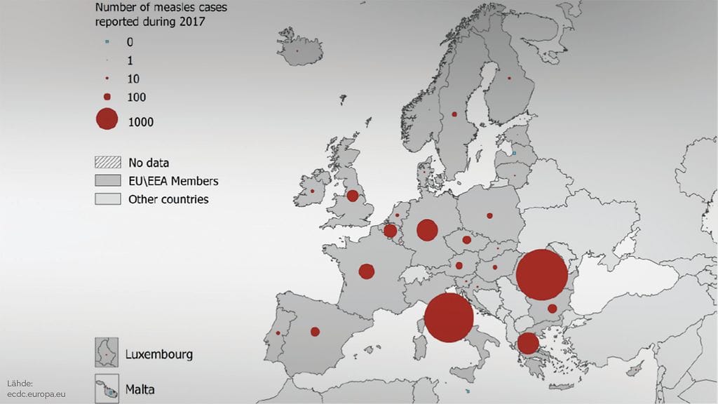 kartta eurooppa rokotukset 2