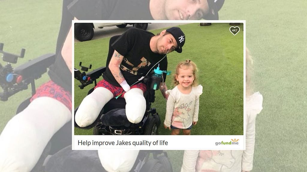 Jake Clift luuli saaneensa ruokamyrkytyksen, kun hän alkoi yllättäen voida huonosti. Sairaalassa kävi ilmi, että Clift kärsi aivokalvontulehduksesta ja verenmyrkytyksestä. Kuvan lähde Gofundme