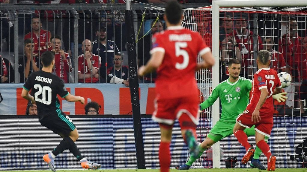 Marco Asensio ampui Real Madridin voittomaalin.