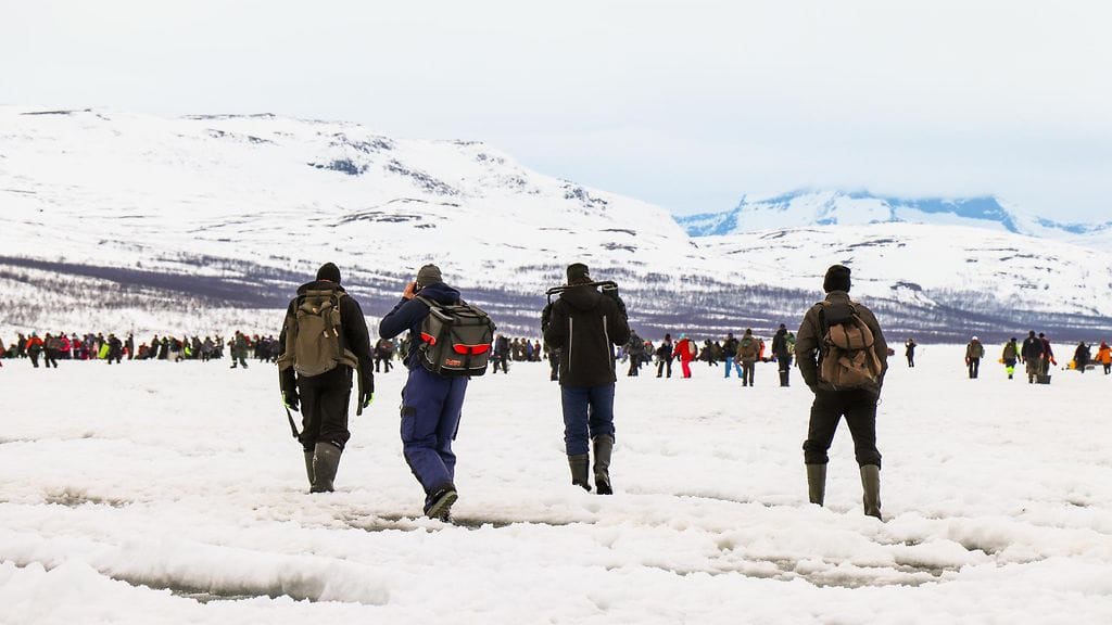 Näin paljon lunta Kilpisjärvellä oli viime vuoden toukokuussa. Kuva: Markus Hamari