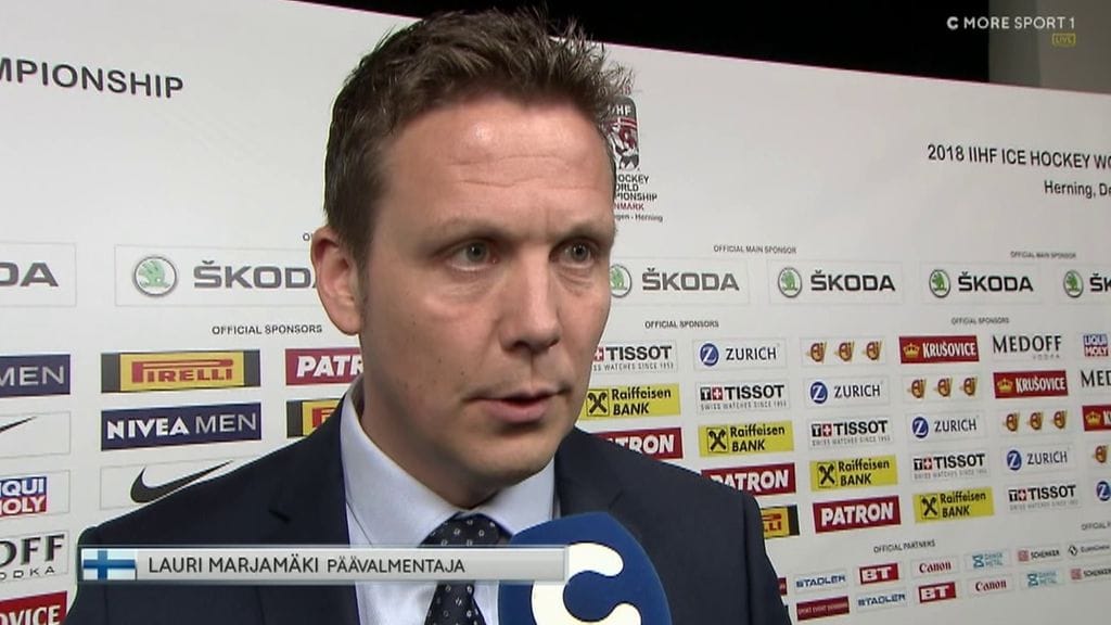 Lauri Marjamäki jakoi kehuja Leijonien kapteenille Mikael Granlundille Norja-pelin jälkeen.