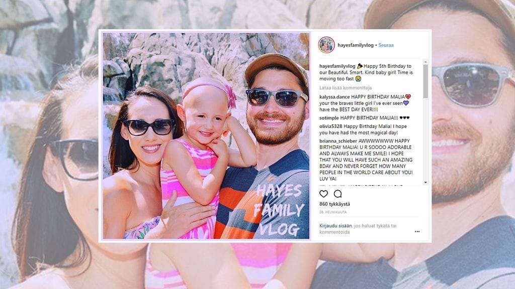 5-vuotias Malia on menettänyt hiuksensa sairauden vuoksi.