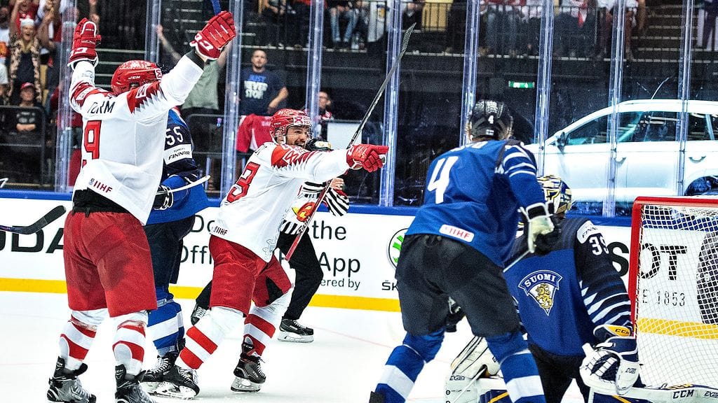Nicklas Hardt iski voittomaalin Tanskalle.