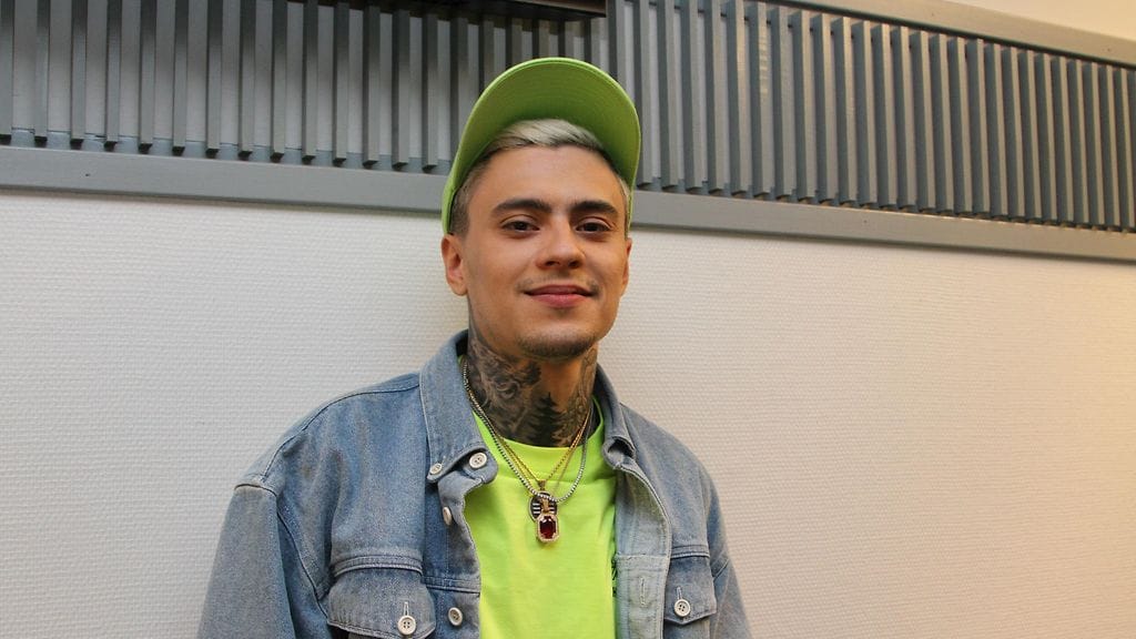 Mikael Gabriel MTV:n studiolla 10. toukokuuta 2018.