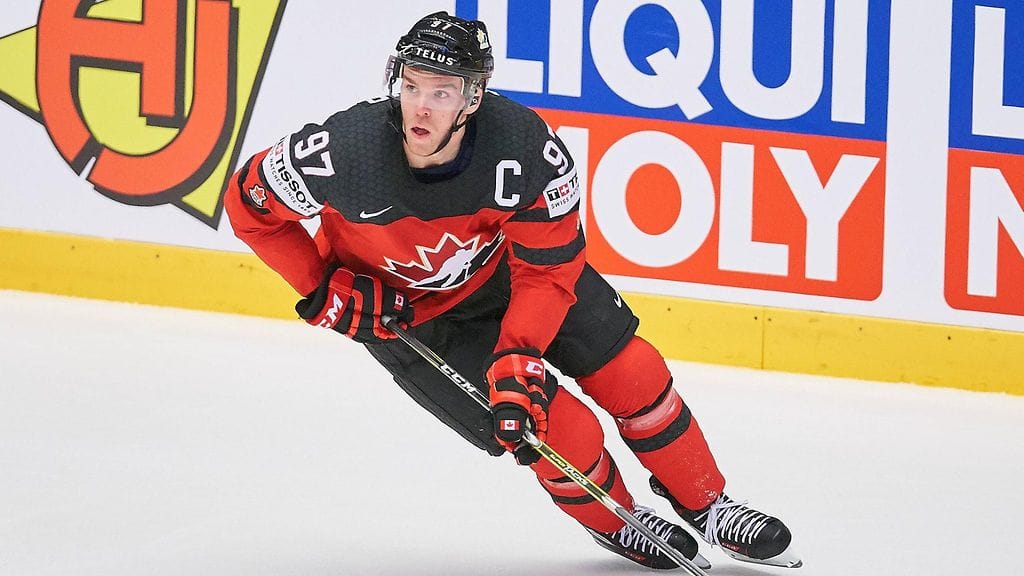 Connor McDavid on Kanadan kapteeni MM-kisoissa.