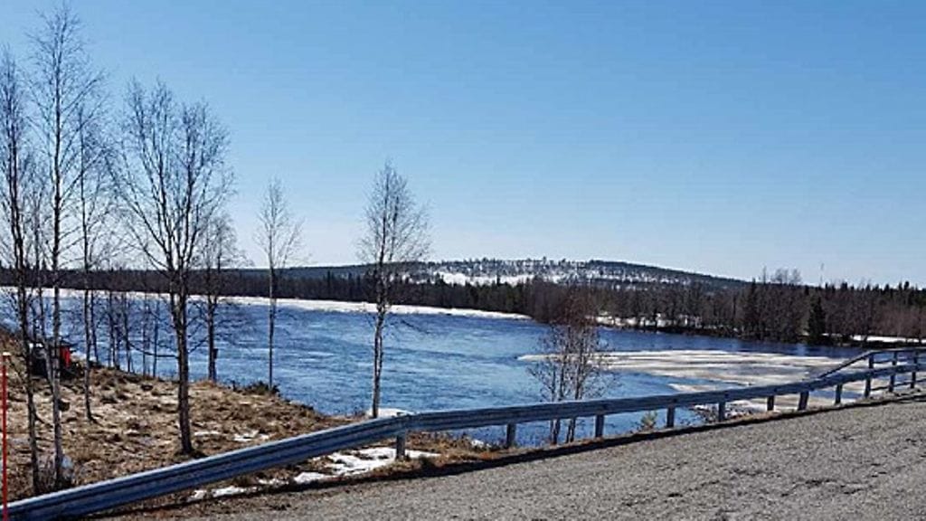 Ounasjoki kuvattuna tänään. Kuva: Erkki Leppänen.