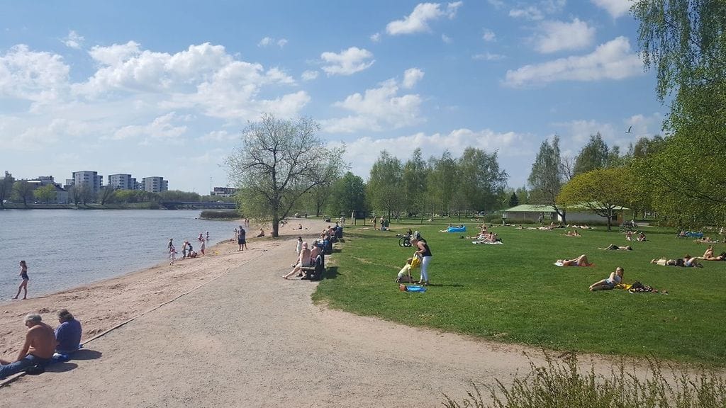 Porissa nautittiin helteesä 12.5.2018.