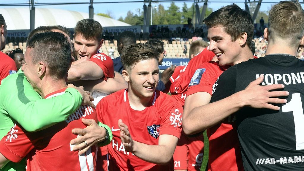 Inter juhlii Suomen cupin voittoa.