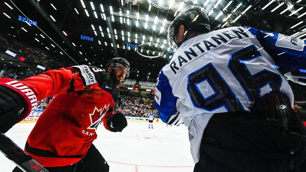 Mikko Rantanen iski kaksi maalia Leijonille lauantain 5-1-voitossa Kanadasta.