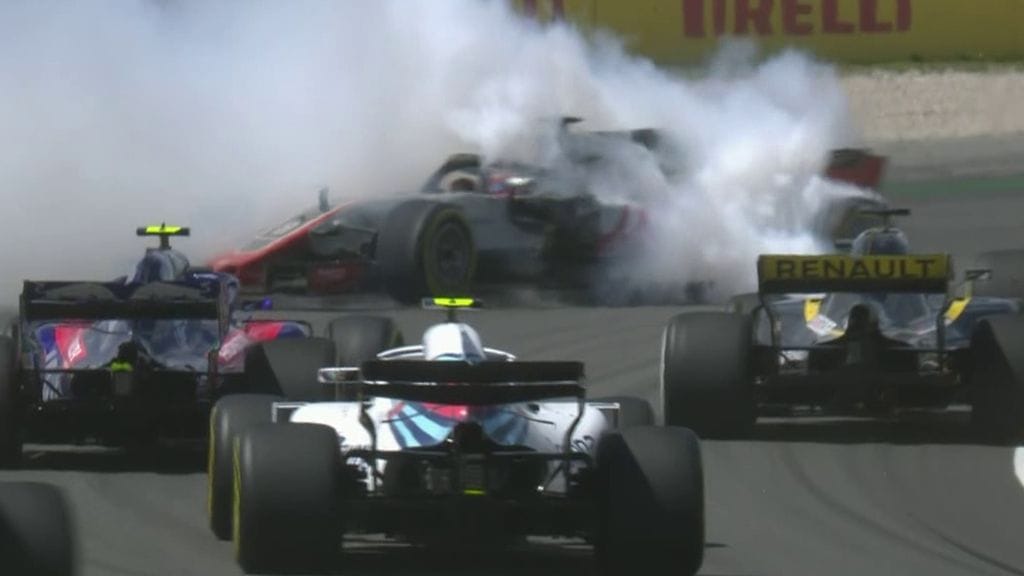 Romain Grosjeanin temput Barcelonan GP:ssä aiheuttivat kovasti murheita.