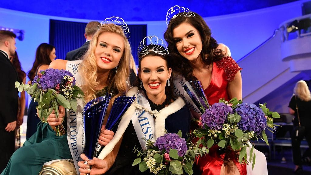 Miss Suomi -kärkikolmikko 1.10.2017: Pihla Koivuniemi, Michaela Söderholm, Adriana Gerxhalija
