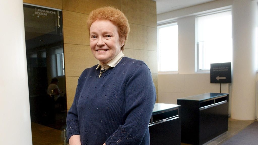 Maallikkosaarnaaja Pirkko Jalovaara Helsingin hovioikeudessa tiistaina 15. toukokuuta.